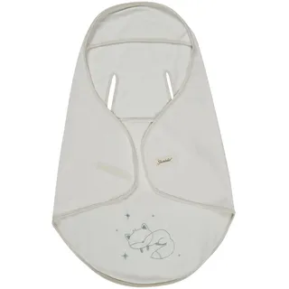 Sterntaler Einschlagdecke Fuchs Filou 80x90cm - kuscheliges Microfleece - mit feiner Stickerei - integrierte Gurtschlitze & Klettverschluss - ideal für Babyschale - Kuscheldecke - ab Geburt, lichtgrau