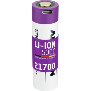 Ansmann Li-Ion Akku 21700 5000 mAh mit USB Typ-C Ladebuchse Mignon (AA)-Akku Li-Ion 4900 mAh 3.6 V 1 St.