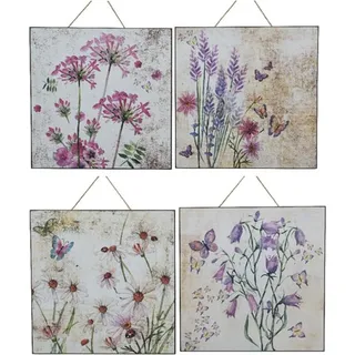 Decoris Gemälde mit Blumenbild 24 cm