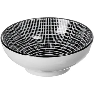 Ritzenhoff & Breker Takeo Stripes Servierschale flach Schwarz 8 cm