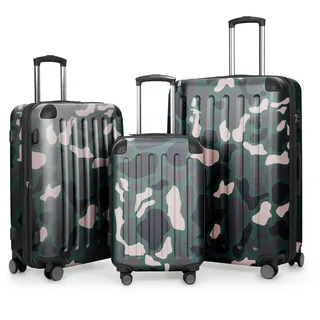 HAUPTSTADTKOFFER Spree Koffer-Set 3-tlg. camouflage/schwarz