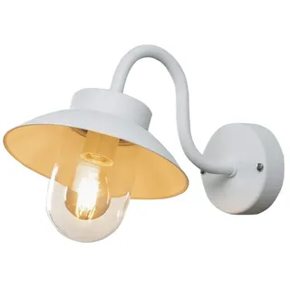 Konstsmide Außenwandleuchte Aluminium 22,0 cm E27 spritzwassergeschützt weiß