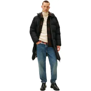 Tommy Hilfiger Herren Mantel Down Parka Steppmantel, Schwarz (Black), S