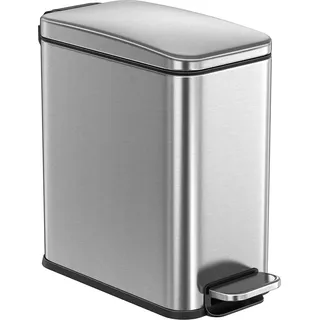 Kosmetikeimer 5 Liter mit Deckel silber - Silber