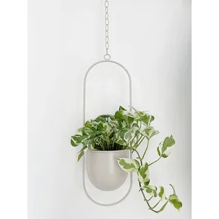 RISEON Boho-Pflanzenaufhänger, Metall, Wand- und Deckenaufhänger, moderner Übertopf, Mitte des Jahrhunderts, minimalistischer Übertopf für drinnen und draußen, Heimdekoration