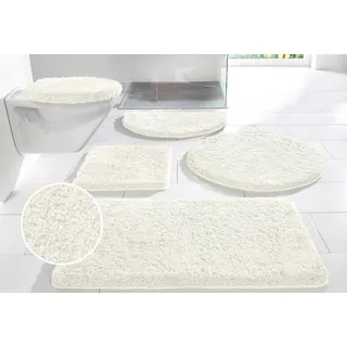 my home Badematte »Sanremo, Badvorleger, Badezimmer Teppich, sehr weich« Höhe 30 mm rutschhemmend beschichtet fußbodenheizungsgeeignet   schnell trocknend Badteppich, unifarben, rechteckig, rund & als 3-tlg. Set erhältlich, beige