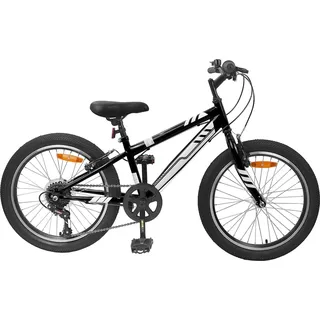 SYFAXTM Mountainbike 20 Zoll 6-Speed für 5-8 Jahre alt Schwarz - Schwarz