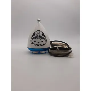 trompos space Gerardo Montero und Javi De María Pegasus, Blauer Deckel + Geschenkkordel, weiß, mittel (PAZCUER)