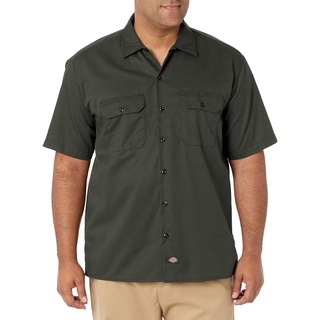 Dickies Herren Freizeithemd Shrt/S Work Shirt, Grün (Olive Green Og), XXL