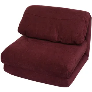 Mendler Schlafsessel HWC-E68, Schlafsofa Funktionssessel Klappsessel Relaxsessel, Stoff/Textil ~ bordeaux