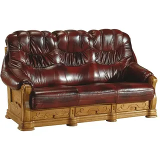 Garnitur 3+2 Sitzer Couch Polster Garnituren Sitz Set 100% Italienisches Leder - Braun