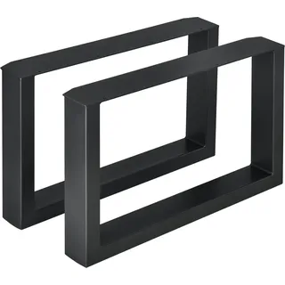Couchtischgestell 'Makers' 2er-Set 64 x 40 cm Stahl Schwarz - Schwarz