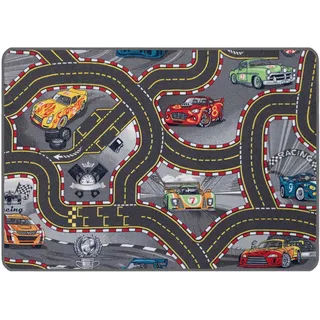 Primaflor-Ideen in Textil Kinderteppich »Spielteppich CARS«, rechteckig, 6,5 mm Höhe, Kurzflor, Straßen-Spiel-Teppich, Motiv Autos, Kinderzimmer, bunt