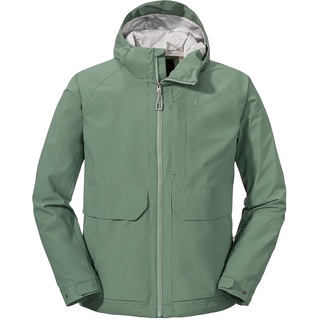 Schöffel Jacket Lausanne M, Funktionsjacke mit Kapuze, wasserdichte, leichte Sommerjacke mit Pack-Away-Tasche, laurel wreath, 48