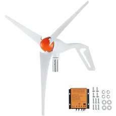 Bild von 500 W Windkraftanlage, 12 V Windgenerator, 3-Blatt-Windkraftgenerator mit Anemometer, MPPT-Regler und einstellbarer Windrichtung, geeignet für Zuhause, Bauernhof, Wohnmobile, Boote