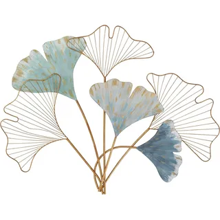 Hofmann Living And More HOFMANN LIVING AND MORE, Wanddekoobjekt »Gingko« Wanddeko, aus Metall, goldfarben