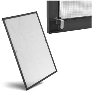 Juskys Fliegenschutzgitter mit Aluminiumrahmen 80 x 100 cm anthrazit