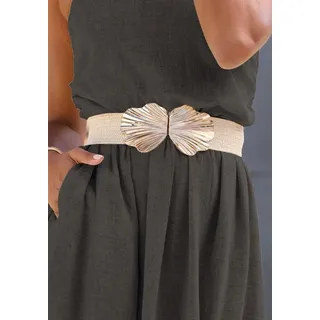 LASCANA Taillengürtel Damen beige-goldfarben Gr.75