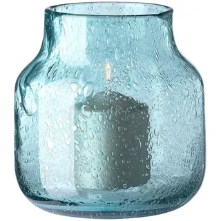 Dekovase FINK "SOLEA", petrol, B:19cm H:19cm T:19cm Ø:19cm, Glas, Vasen, Dekovase