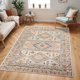 Surya Teppich »JAIPUR«, rechteckig, 13 mm Höhe, Skandinavischer Teppich, Kurzflor Boho-Wohnzimmerteppich, Läufer Surya grau B: 160 cm   1 St.