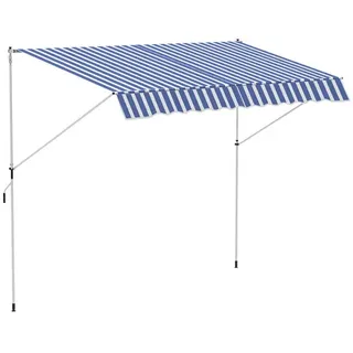 Outsunny Markise 170 x 14 cm blau