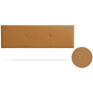 Kopfteil gepolstert Alma Kunstleder 145x50x5 cm - Hellbraun - Moonia , Holz , 145x5x50 cm , Schlafzimmer, Betten