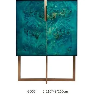 Anrichte Wohnzimmer Anrichte Kommoden Modern Design Möbel Luxus Holz Kommode Neu - Türkis