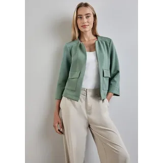 STREET ONE Damen A321942 Offene Jacke, Seafoam Green, 46, 40