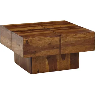 FineBuy Couchtisch FineBuy Sofatisch Massivholz 57,5x57,5x30 cm Wohnzimmertisch Tisch