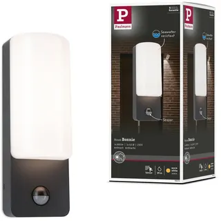 Paulmann Außenwandleuchte Aluminium 93x77mm Bewegungsmelder IP44 anthrazit