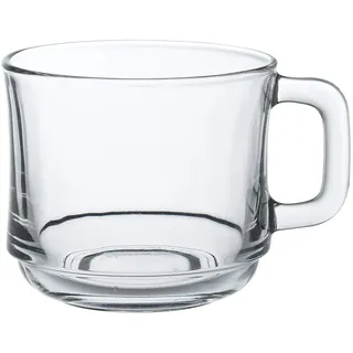 Duralex 4016AR06C1111 Lys Transparent Kaffeetasse, Kaffeebecher, 220ml, Glas, transparent, 6 Stück