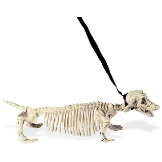 w widmann milano party fashion 07093 - Dackelskelett mit Leine, 55 cm, Partydekoration, Halloween, Karneval, Mottoparty