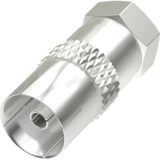 Hama Antennen-Adapter SAT F-Stecker/Koax-Kupplung Silber