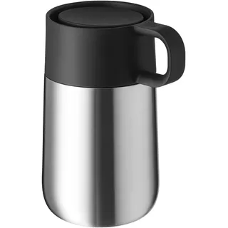 WMF Thermobecher »Impulse Travel Mug« doppelwandiger Edelstahl, geringe Höhe, 360°-Trinköffnung, schwarz