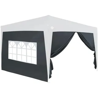 DEUBA 2x Seitenteilen für Pavillon 3x6m Anthrazit - Grau