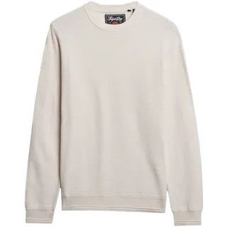 Superdry Sweatshirt "Strickpullover Cotton Texture Jumper", off, weiß