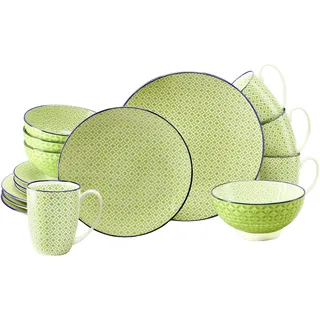 CreaTable Mediterran Kombiservice 16-tlg. grün