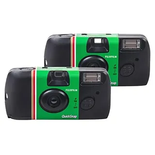 Fujifilm | 7130786 QuickSnap 400 Disposable Flash Camera (Pack of 2) - Grün