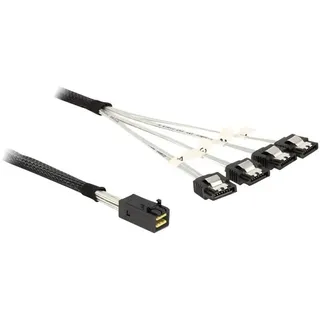DeLock Festplatten Anschlusskabel [1x Mini-SAS-Buchse (SFF-8643) - 4x SATA-Stecker 7pol.] 0.50 m Schwarz