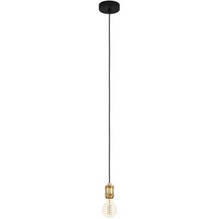 EGLO Pendelleuchte Esstisch Yorth, Hängelampe für Wohnzimmer und Esszimmer | Esszimmerlampe aus Metall in gold und schwarz, Lampe hängend mit E27 Fassung