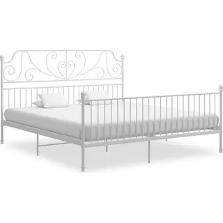 Bettgestell Weiß Metall 180x200 cm - Weiß