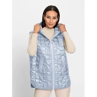 Steppweste HEINE, Damen, Gr. 38, blau (hellblau), 55% Polyester, 45% Polyamid, Wattierung:100% Polyester, unifarben, Westen Steppweste