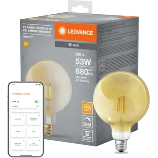 LEDVANCE Smart+ Leuchtmittel Globe E27/6 W Gold
