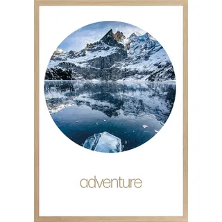 Bönninghoff Bild mit Rahmen »Abenteuer« Berge   Seelandschaft 1 Stk. tlg. BxH: 50x70 cm, grau