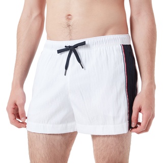 Tommy Hilfiger Herren Short Drawstring Badehose, White, L