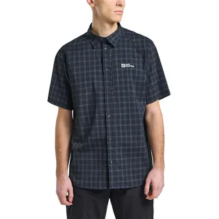 Jack Wolfskin Norbo S/S Shirt Hemd, Night Blue Checks, M