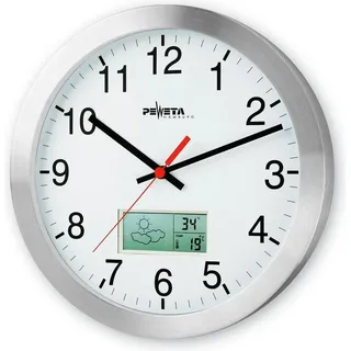 Peweta Funkwanduhr 30,0 cm PEWETA silber