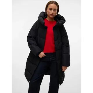 Vero Moda Steppmantel "VMLEONIEKATE COAT GA NOOS" mit abnehmbarem Bindegürtel, schwarz