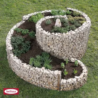 Bellissa Kräuterspirale Gabione 200 x 150 cm