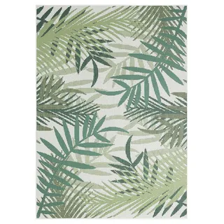 VIMODA Teppich In- & Outdoor Wetterfest – Balkon Terrasse Garten, Wohnzimmer & Küche -Waschbar,Size:160x220 cm;Farbe:Grün2
